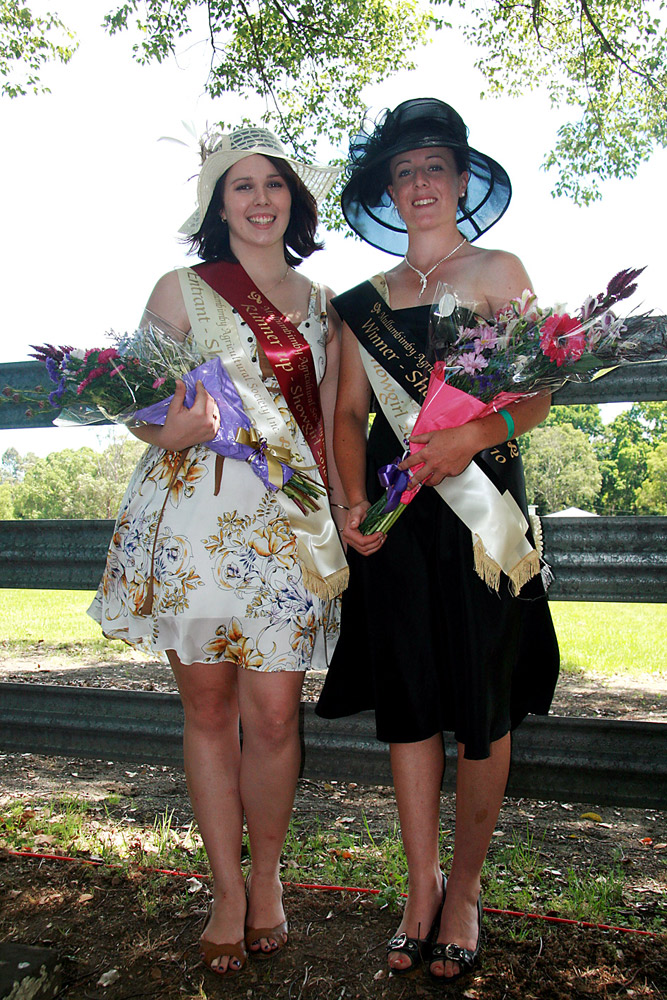 Showgirl runner-up Maree Devine (left) with 2010 Showgirl winner Amanda McKinnon. Showgirl runner-up Maree Devine (left) with 2010 Showgirl winner Amanda McKinnon.
