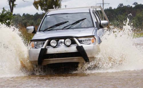 If it is flooded, forget it. No matter how big your four-wheel-drive is. And slow down! If it is flooded, forget it. No matter how big your four-wheel-drive is. And slow down!