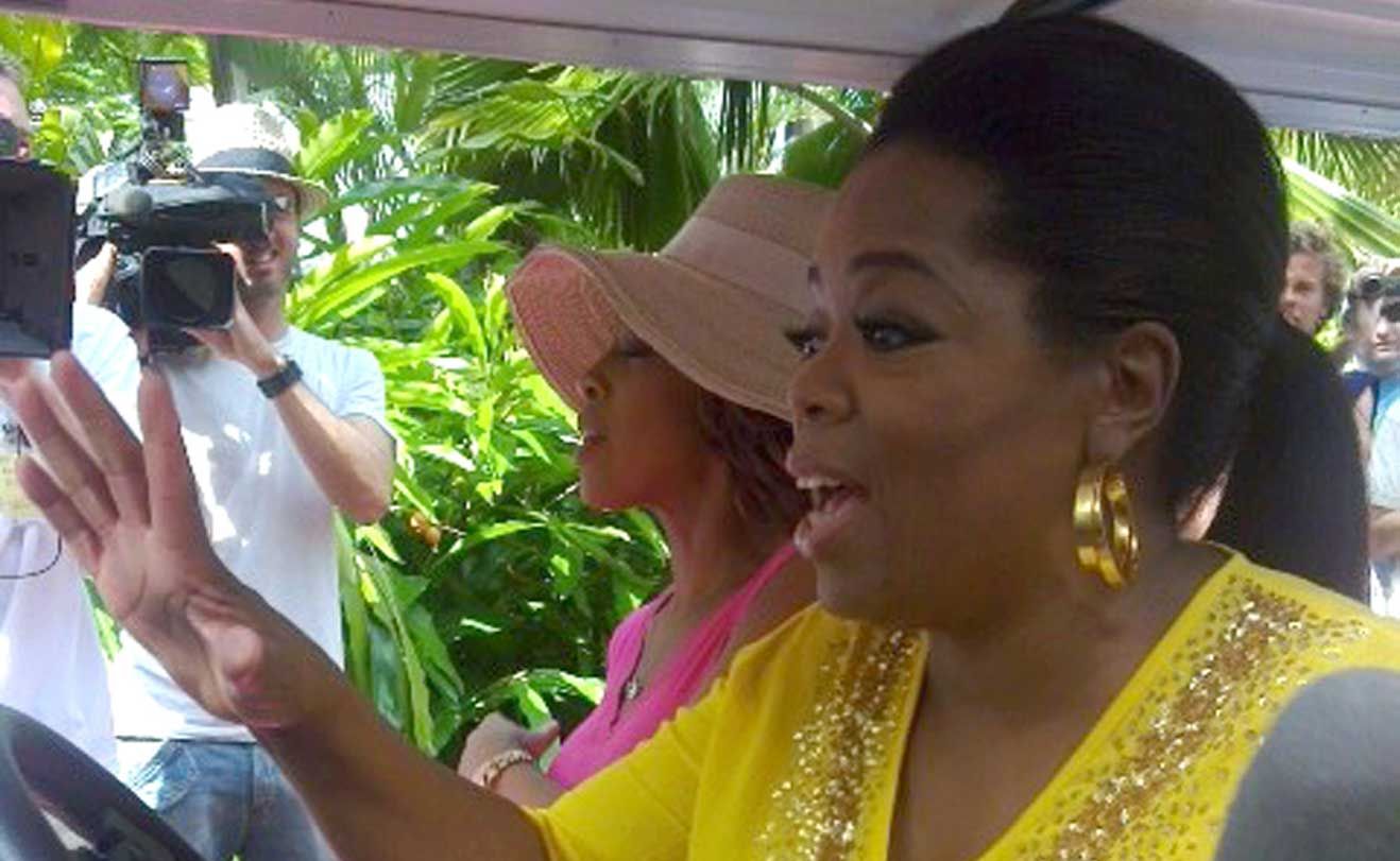US talk show queen Oprah Winfrey on Hamilton Island yesterday afternoon. US talk show queen Oprah Winfrey on Hamilton Island yesterday afternoon.