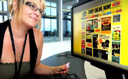 Sandi Atkins tapping into the hugely popular JB Hi-fi online store. Sandi Atkins tapping into the hugely popular JB Hi-fi online store.