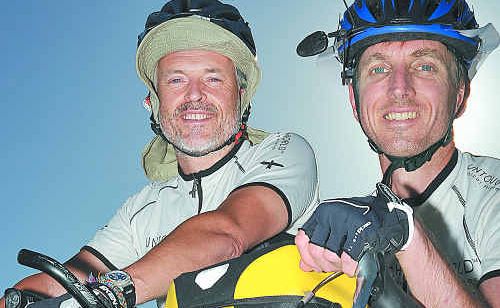 Chris Le Breton and Roland Smith are on their way to Brazil – by bicycle. Chris Le Breton and Roland Smith are on their way to Brazil – by bicycle.