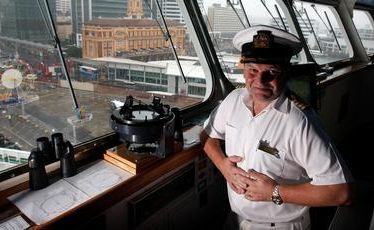 Captain Charlie Carr is impressed by his new ship's speed. Photo / Sarah Ivey Captain Charlie Carr is impressed by his new ship's speed. Photo / Sarah Ivey