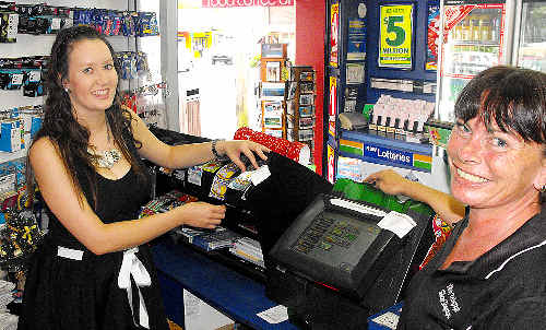 Winning ways: Byron Bay Newsagency employees Nadine Delardes and Lisa Pearson. Winning ways: Byron Bay Newsagency employees Nadine Delardes and Lisa Pearson.
