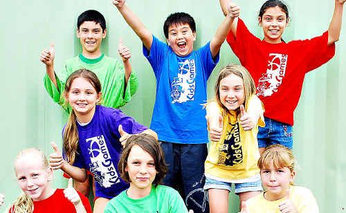 Excited children give KidsGames, a week of action at Coolum Beach Baptist Church, the thumbs up. Excited children give KidsGames, a week of action at Coolum Beach Baptist Church, the thumbs up.