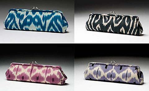 Madeline Weinrib’s range of Ikat Clutches. Madeline Weinrib’s range of Ikat Clutches.
