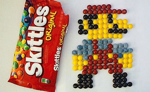 What can you create out of Skittles? Mario? What can you create out of Skittles? Mario?