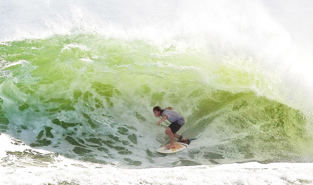 A cyclone off the Queensland coast whipped up the swell in the last week and surfers in their hundreds converged on Byron Bay to make the most of it, including this lucky bloke. A cyclone off the Queensland coast whipped up the swell in the last week and surfers in their hundreds converged on Byron Bay to make the most of it, including this lucky bloke.