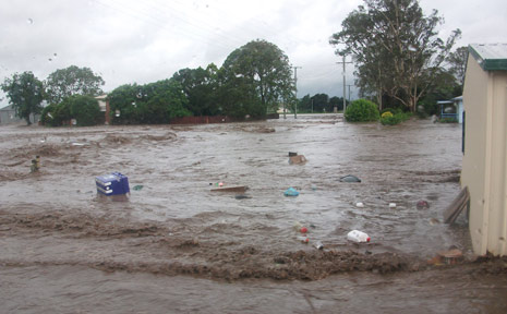 Possessions are swept away by the water. Possessions are swept away by the water.