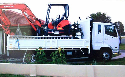 Torched: Garry Woodward’s tipper truck was found burnt-out in Pizzey Park at Miami. Torched: Garry Woodward’s tipper truck was found burnt-out in Pizzey Park at Miami.