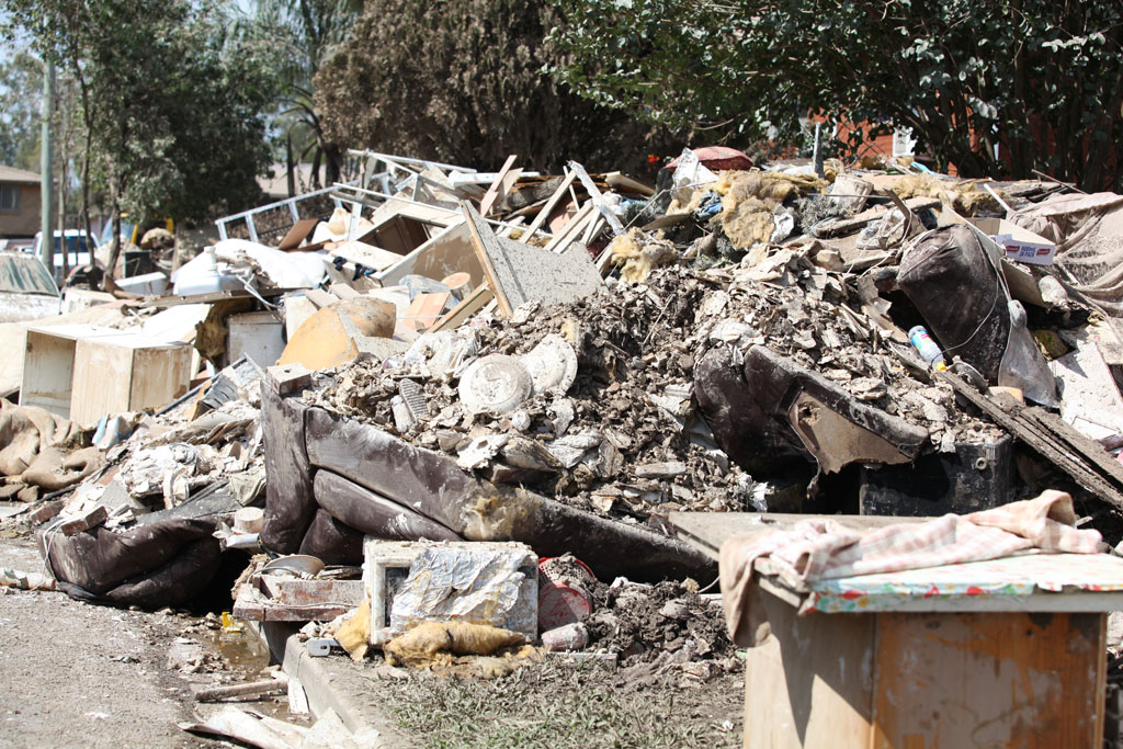 MORE than 500 Queensland tradies are ready to help flood victims clean the mess left behind. MORE than 500 Queensland tradies are ready to help flood victims clean the mess left behind.