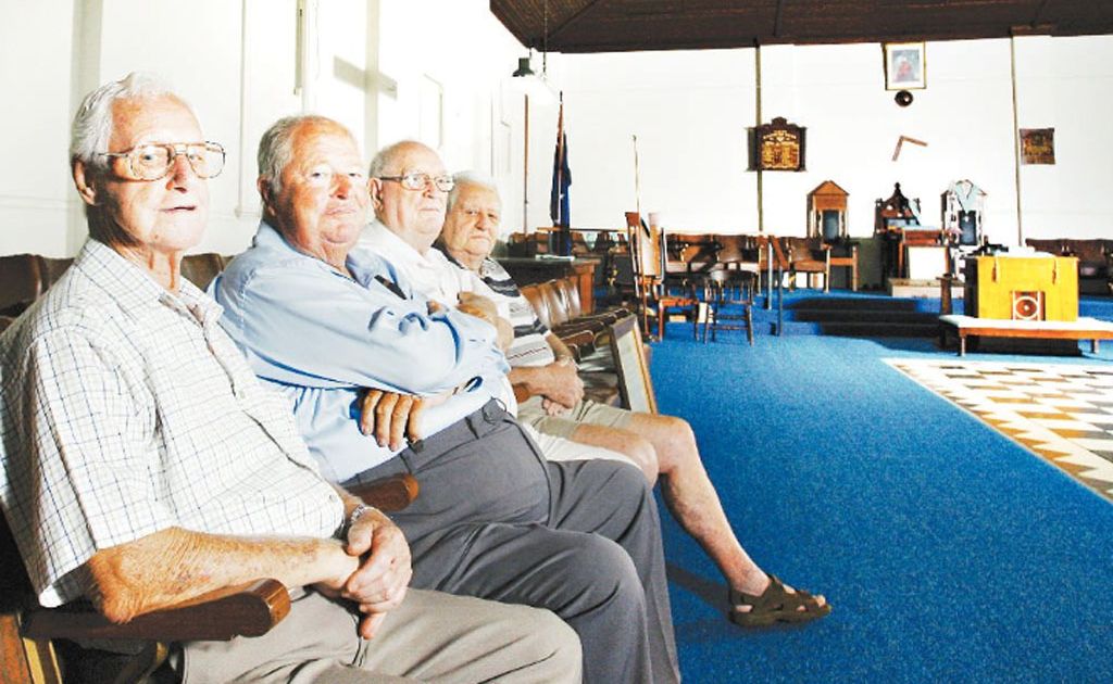 Freemasons Keith Louis (left), Denis O'Neill, Ron Williams and Bob Duncan. Freemasons Keith Louis (left), Denis O'Neill, Ron Williams and Bob Duncan.