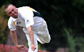On the hop: Terranora’s Grant Thompson in action against Byron Bay. On the hop: Terranora’s Grant Thompson in action against Byron Bay.