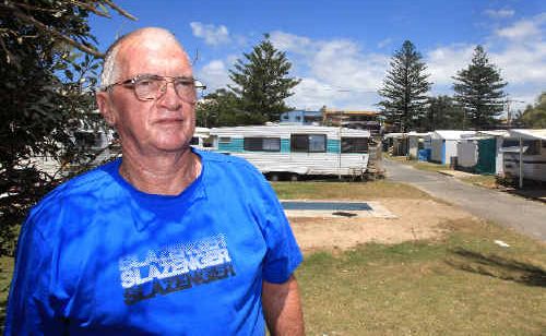 Long-term casual site holder Allan Schmidt has been evicted from Kingscliff Beach Holiday Park. Long-term casual site holder Allan Schmidt has been evicted from Kingscliff Beach Holiday Park.