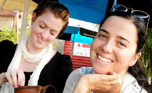 Budget conscious: Friends Fiona Tate (left) and Natalie Wilkin, of Lismore, treat themselves lunch. Budget conscious: Friends Fiona Tate (left) and Natalie Wilkin, of Lismore, treat themselves lunch.