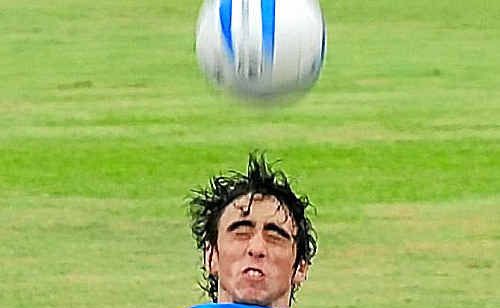 Bundaberg Spirit Under-19 player Justin Weise used his head to good effect in their game against Brisbane Strikers at ATW Sports Complex. Bundaberg Spirit Under-19 player Justin Weise used his head to good effect in their game against Brisbane Strikers at ATW Sports Complex.