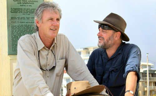 John Doyle and Tim Flannery are filming their new television series at Point Danger. John Doyle and Tim Flannery are filming their new television series at Point Danger.