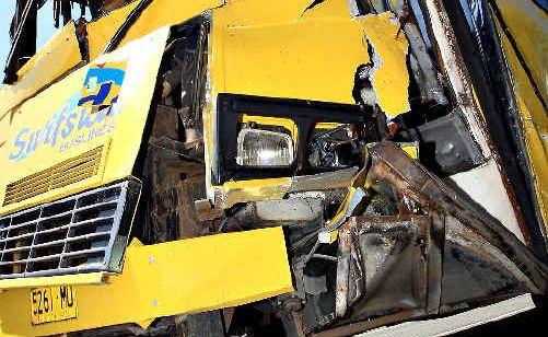 The scene after Friday afternoon’s collision. The scene after Friday afternoon’s collision.