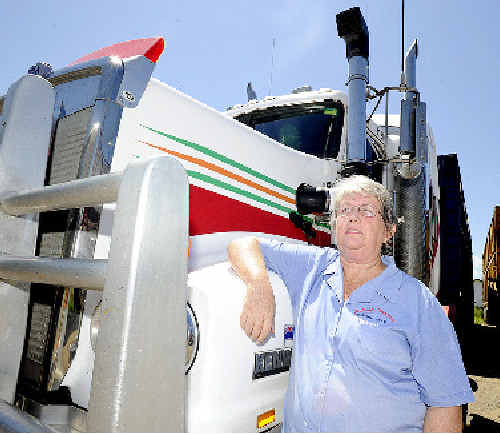ABOVE AND LEFT: Colleen Scofield, co-owner of Scofield’s Transport in Urbenville says the whole town and surrounding district has been affected by the closure of Ford Timbers. She is pictured in the truck yard where trucks now stand idle. Cathy Adams ABOVE AND LEFT: Colleen Scofield, co-owner of Scofield’s Transport in Urbenville says the whole town and surrounding district has been affected by the closure of Ford Timbers. She is pictured in the truck yard where trucks now stand idle. Cathy Adams