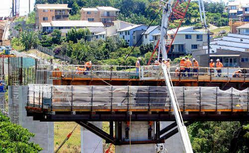 The new Laura Street bridge. The new Laura Street bridge.