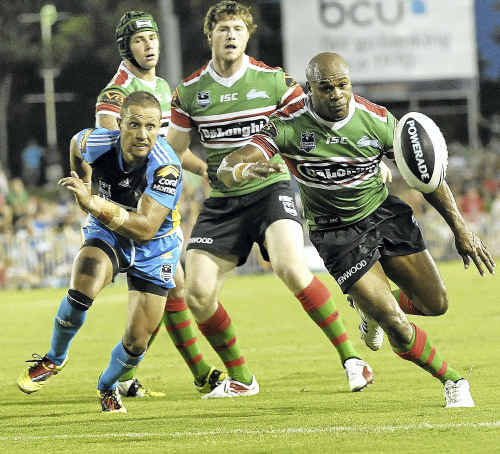 South Sydney fullback Rhys Wesser (r) is retiring from the game. South Sydney fullback Rhys Wesser (r) is retiring from the game.