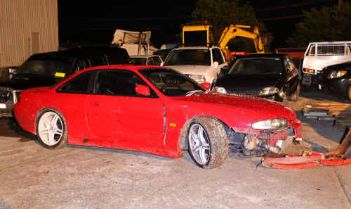 The driver of this sports car reportedly hit speeds of around 210kmh during a police pursuit from Sandy Beach to Woolgoolga in the early hours of Saturday morning. The driver of this sports car reportedly hit speeds of around 210kmh during a police pursuit from Sandy Beach to Woolgoolga in the early hours of Saturday morning.