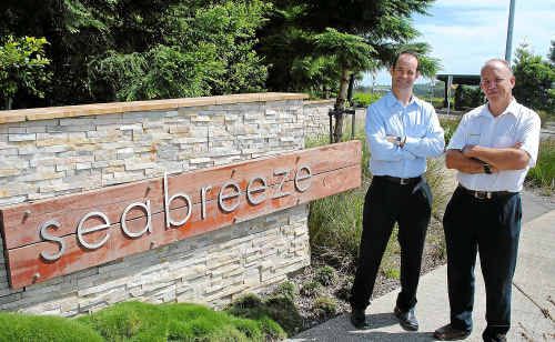 Dale Scotcher and Lance Cotterill are amazed at the quick sales at Seabreeze estate at Pottsville. Dale Scotcher and Lance Cotterill are amazed at the quick sales at Seabreeze estate at Pottsville.