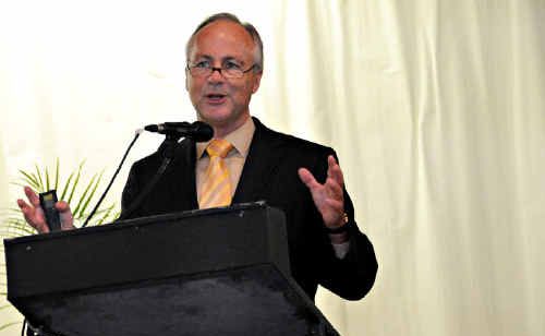 Renowned journalist Leigh Hatcher addressed an attentive audience at the Mayoral Prayer Breakfast. Renowned journalist Leigh Hatcher addressed an attentive audience at the Mayoral Prayer Breakfast.