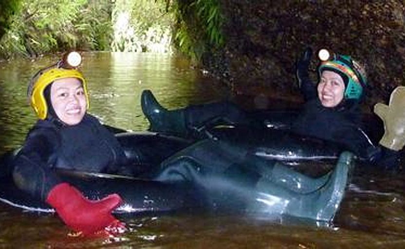 Taniwha Cave Tubing in New Zealand is just one of the delightfully crazy activities offered by Greymouth's Wild West Adventures. Taniwha Cave Tubing in New Zealand is just one of the delightfully crazy activities offered by Greymouth's Wild West Adventures.