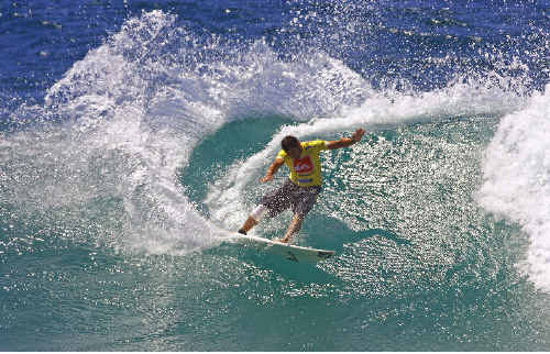 INJURED: Even with one knee strapped heavily, Dean Morrison was a hard man to beat in the trials. He eventually went down to Mitch Crews, who ended his shot at the Quiksilver Pro for 2011. INJURED: Even with one knee strapped heavily, Dean Morrison was a hard man to beat in the trials. He eventually went down to Mitch Crews, who ended his shot at the Quiksilver Pro for 2011.