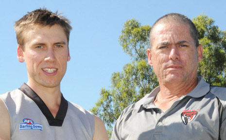 DEMONS SERNIORS CAPTAIN Jonathan Hendreck and coach Tony Bowers. DEMONS SERNIORS CAPTAIN Jonathan Hendreck and coach Tony Bowers.