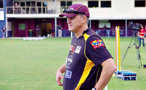 Rockhampton’s Anthony Griffin takes charge at a Brisbane Broncos training session this week ahead of tonight’s season opener at Suncorp Stadium. Rockhampton’s Anthony Griffin takes charge at a Brisbane Broncos training session this week ahead of tonight’s season opener at Suncorp Stadium.