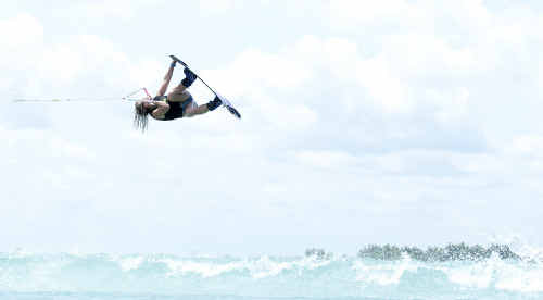 Professional wakeboarders will perform at the Emerald Aquatic Centre. Professional wakeboarders will perform at the Emerald Aquatic Centre.