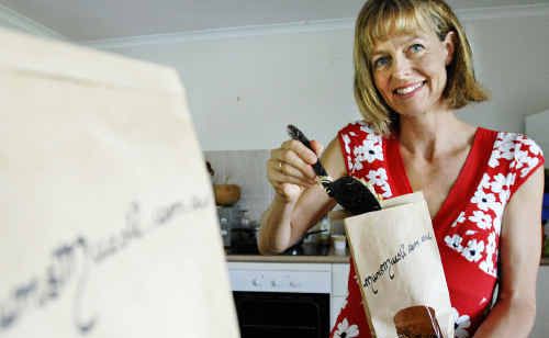 Amanda Kuhl prepares another batch of her famous muesli ready for home delivery. Amanda Kuhl prepares another batch of her famous muesli ready for home delivery.