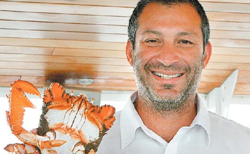 Spanner Crabs Noosa owner Jason Sgro with one of his favourite critters. Spanner Crabs Noosa owner Jason Sgro with one of his favourite critters.