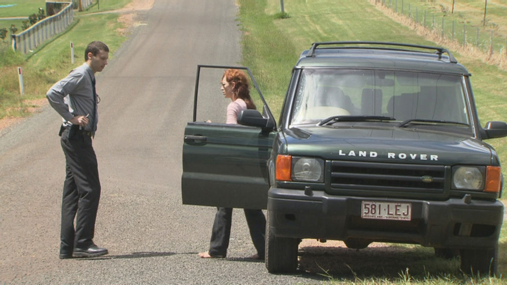 Detectives question murder accused Melissa Anne Englart, 36, at a Geham property yesterday. Detectives question murder accused Melissa Anne Englart, 36, at a Geham property yesterday.