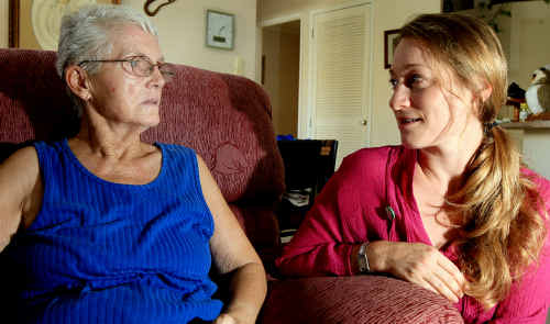 Tweed Greens candidate Andrea Vickers, right, has announced support for voluntary euthanasia in her election campaign to assist people who are suffering, like Banora Point resident Terri Bradley. Tweed Greens candidate Andrea Vickers, right, has announced support for voluntary euthanasia in her election campaign to assist people who are suffering, like Banora Point resident Terri Bradley.