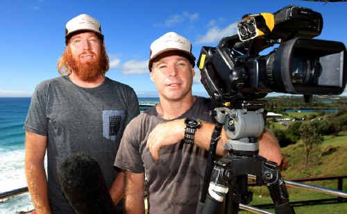 Simon Saffigna and Matt Gye at one of their film locations. Simon Saffigna and Matt Gye at one of their film locations.