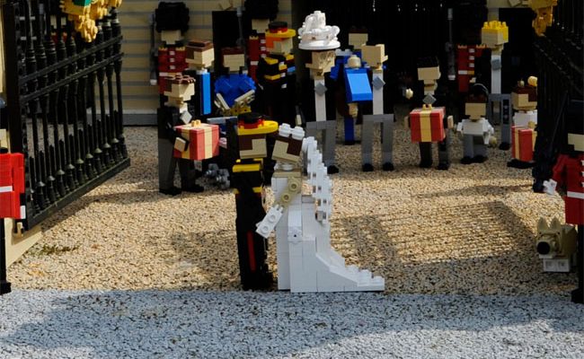 Prince William's forthcoming wedding has been created in miniature, with a version made from LEGO. Prince William's forthcoming wedding has been created in miniature, with a version made from LEGO.