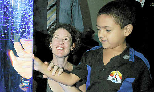 Capricornia MP Kirsten Livermore with Rockhampton North Special School student Ohnja Cloudy in the school’s new sensory room. Capricornia MP Kirsten Livermore with Rockhampton North Special School student Ohnja Cloudy in the school’s new sensory room.