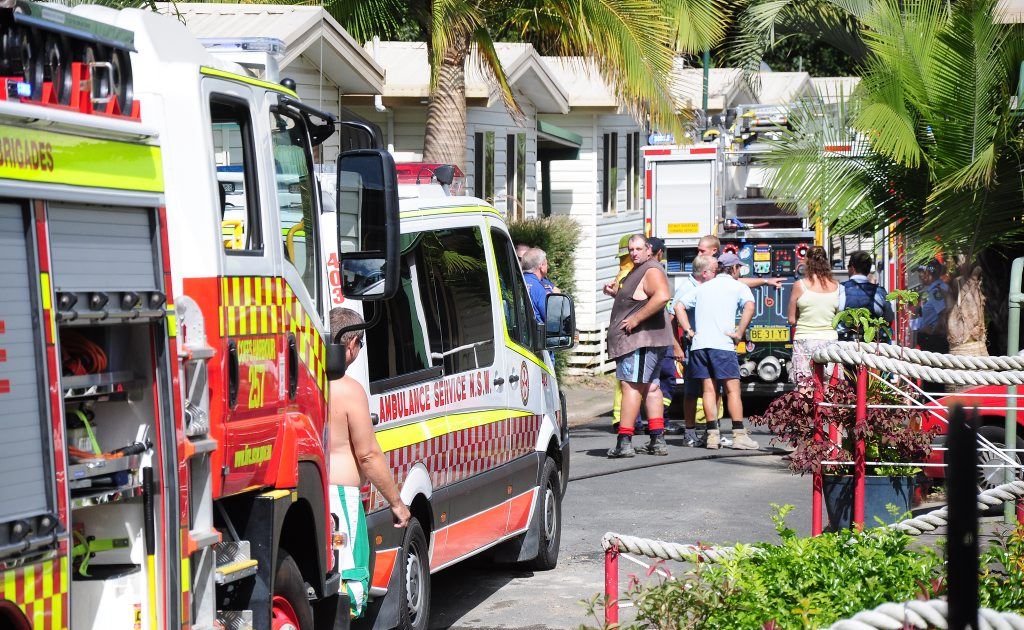 The park manager's quick response saved the cabin before fire crews arrived, but the tenants lost all their possessions. The park manager's quick response saved the cabin before fire crews arrived, but the tenants lost all their possessions.
