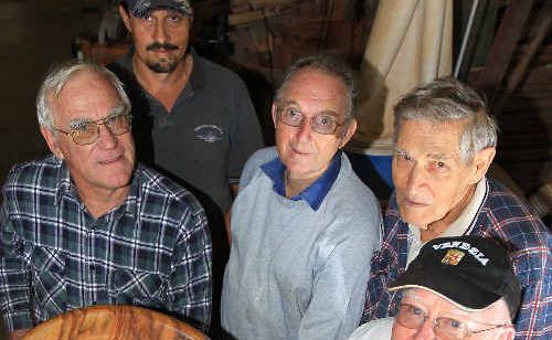 Limpinwood woodcrafters Chris Bower, Bob Field, Neville Burns, Harry Lesleighter and Bob Treadwell. Photo: Scott Powick Limpinwood woodcrafters Chris Bower, Bob Field, Neville Burns, Harry Lesleighter and Bob Treadwell. Photo: Scott Powick