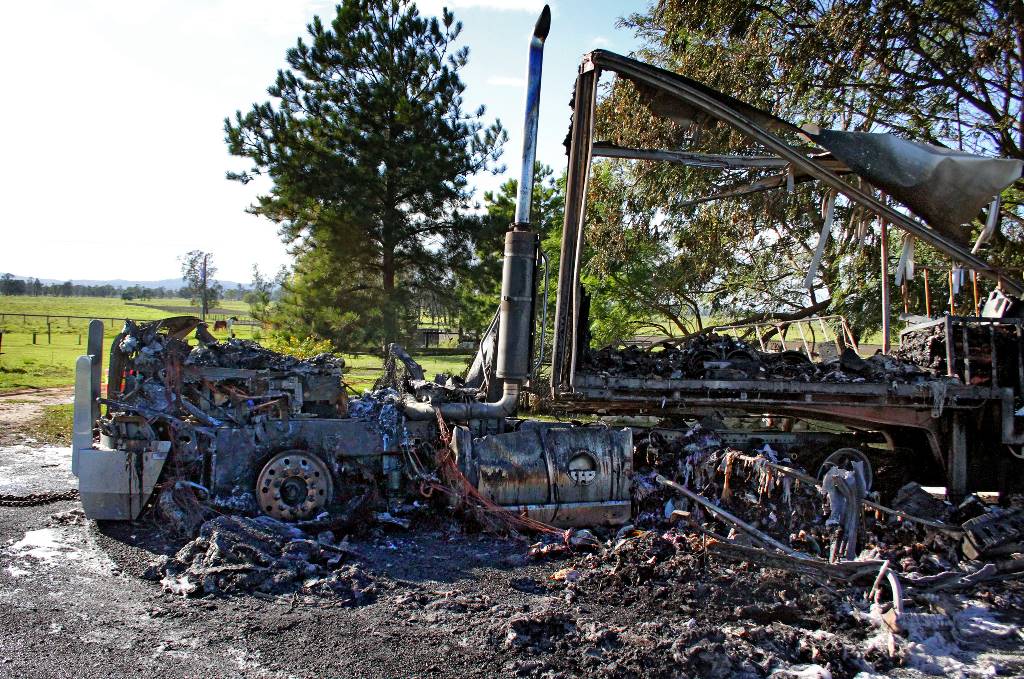 Pictures from the scene of a truck crash on the Pacific Highway between Ulmarra and Cowper at 03:30 on Friday 8th April 2011. Pictures from the scene of a truck crash on the Pacific Highway between Ulmarra and Cowper at 03:30 on Friday 8th April 2011.