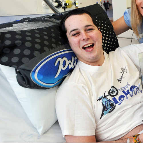 Jake Brook during his treatment in hospital. Jake Brook during his treatment in hospital.