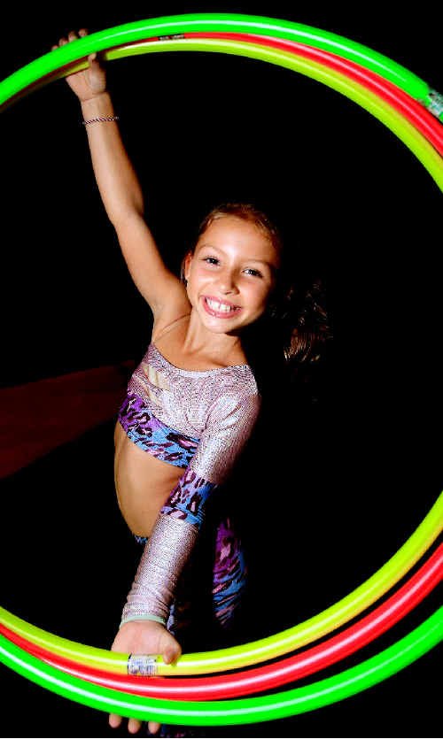 WHAT A STAR: Americas shows off her talent.