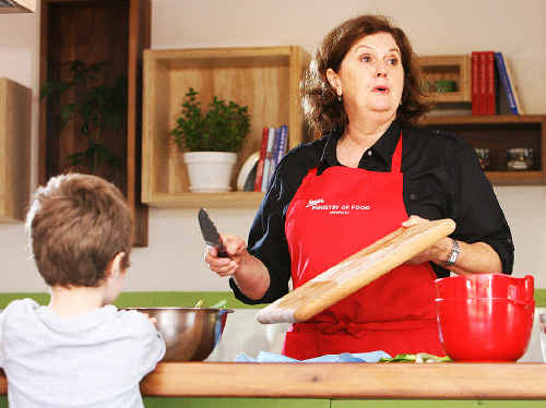 Food trainer Jennifer Hill gives a cooking demonstration at Jamie’s Ministry of Food . Photo: Rob Williams Food trainer Jennifer Hill gives a cooking demonstration at Jamie’s Ministry of Food . Photo: Rob Williams