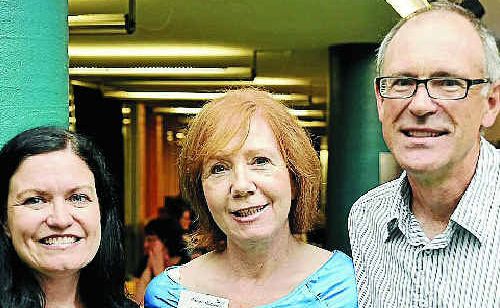 Julie Harris, Marion McEwing and John McEwing at the Strategic Airline corporate function, held at the Gladstone Entertainment Centre. Julie Harris, Marion McEwing and John McEwing at the Strategic Airline corporate function, held at the Gladstone Entertainment Centre.