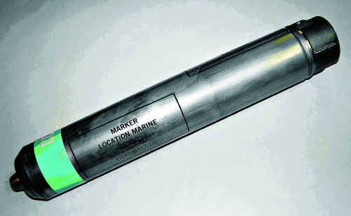 Police are searching for a marine marker flare, similar to this, which washed ashore on Thursday. Police are searching for a marine marker flare, similar to this, which washed ashore on Thursday.