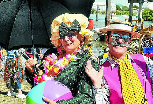 Hoozatt entertainers Virginia Smedley-Jones and Reggie O’Haloran-Giles of Penbroke Punting Club.