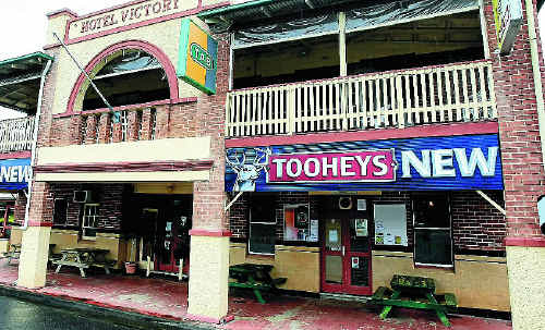A man and woman were tied up during an armed-robbery at the Victory Hotel at Mooball on Anzac Day. A man and woman were tied up during an armed-robbery at the Victory Hotel at Mooball on Anzac Day.