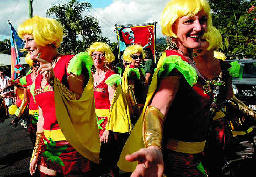 The Bringabong Babes danced their way through the MardiGrass law reform rally last year The Bringabong Babes danced their way through the MardiGrass law reform rally last year